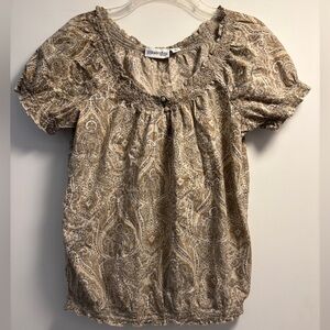 St. John’s Bay paisley print cotton peasant top